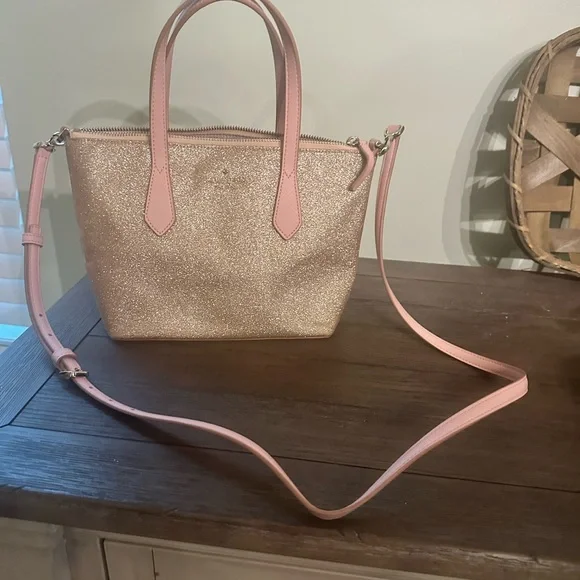 Kate Spade Gold and Pink Crossbody Bag - Picture 1 of 5